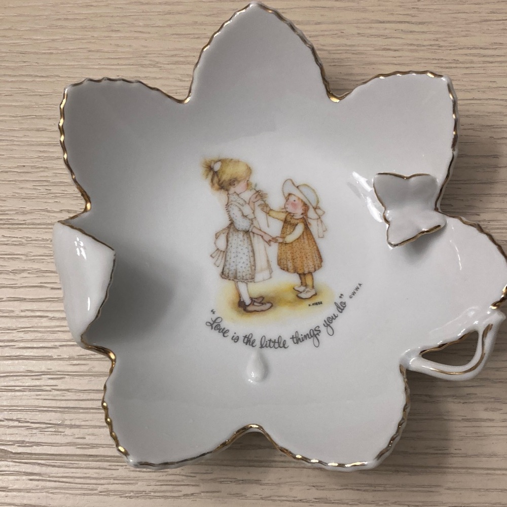 Holly Hobby vintage  porcelain trinket dish